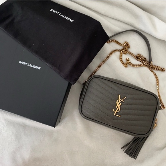 Saint Laurent Handbags - YSL Lou Mini Grain de Poudre Camera Bag